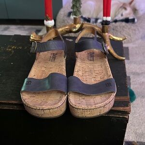Born Women's Dark Leather Sandals